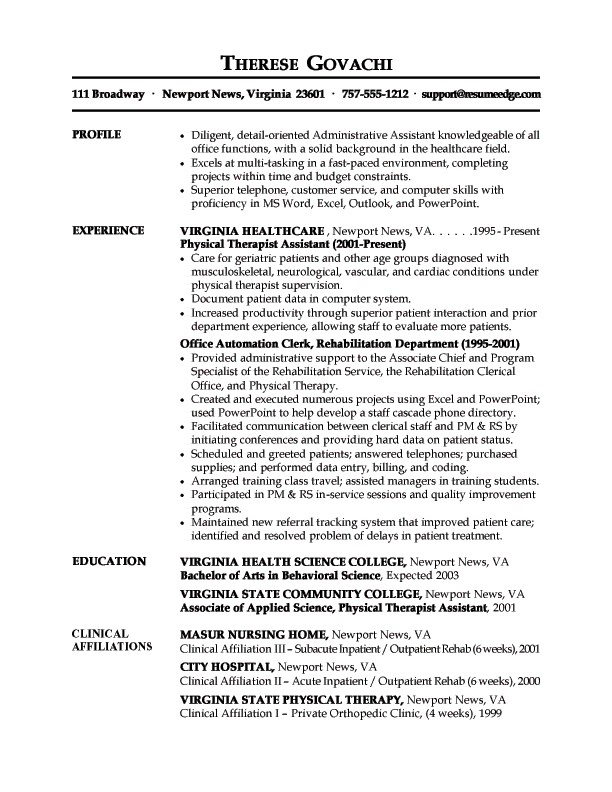 Resume writing sample critique (continued)
