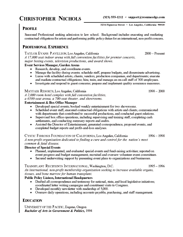 Critiqueof a student resume (continued)